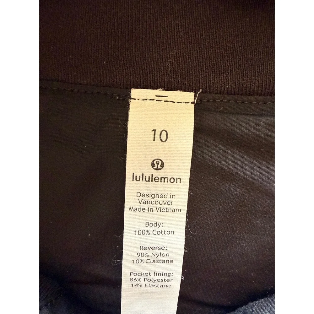Lululemon Black Quilted Full Zip Mock Neck Jacket Women Size 10 - Picture 5 of 11